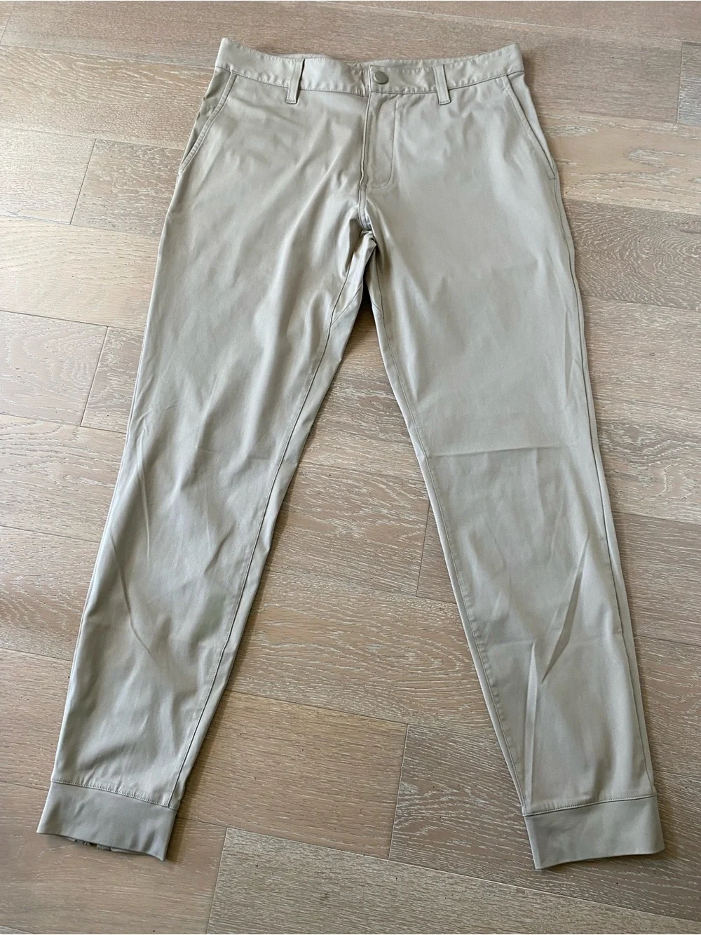 RHONE Slim Fit Commuter Jogger‎ Pant Men's 30 khaki tan Ankle Zip Performance